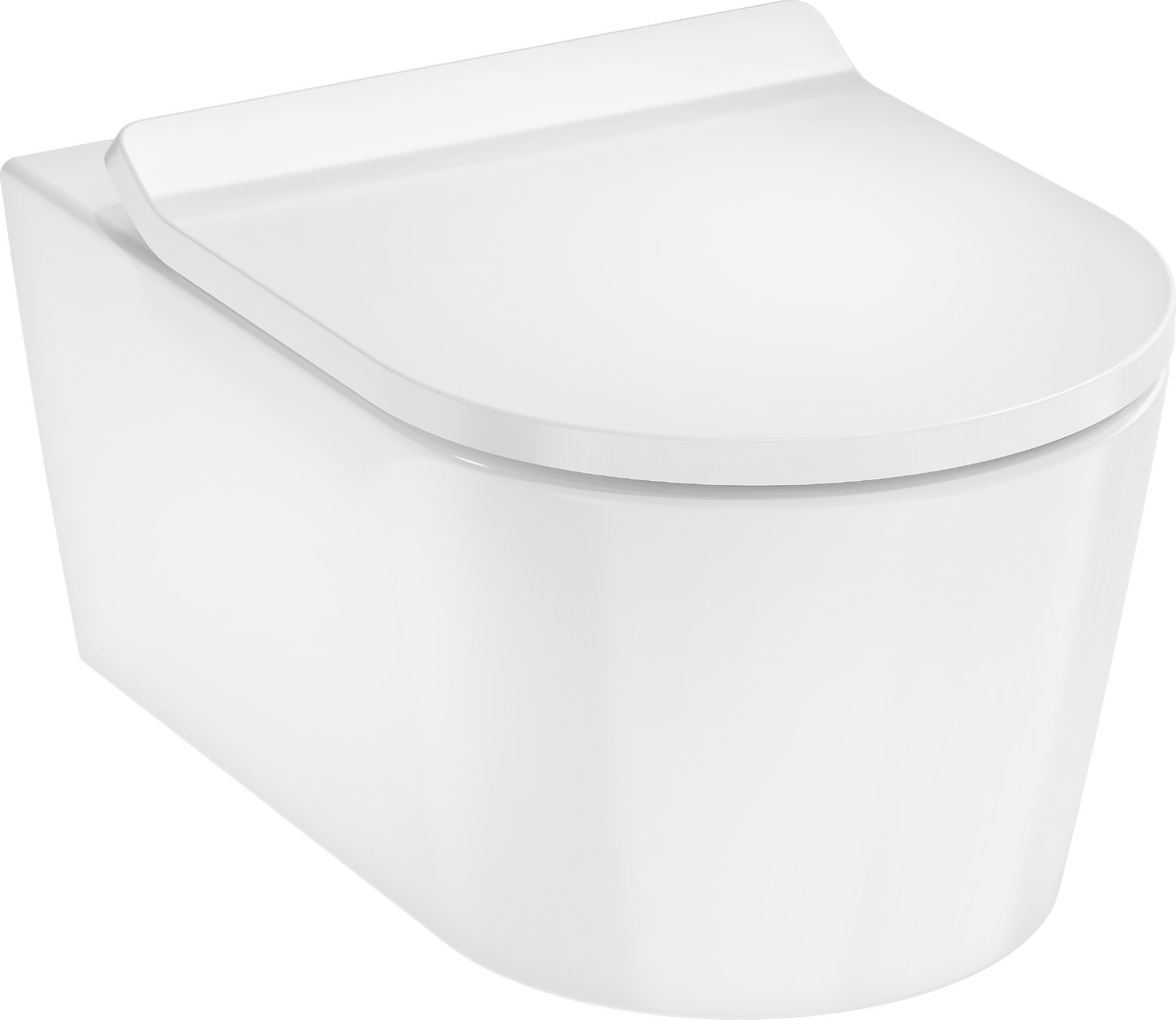 ELU PURA S унітаз підвісний 54*36,6см AquaHelix Flush, HygieneEffect, в комплекте з сиденням Slim з функцією SoftClose and QuickRelease