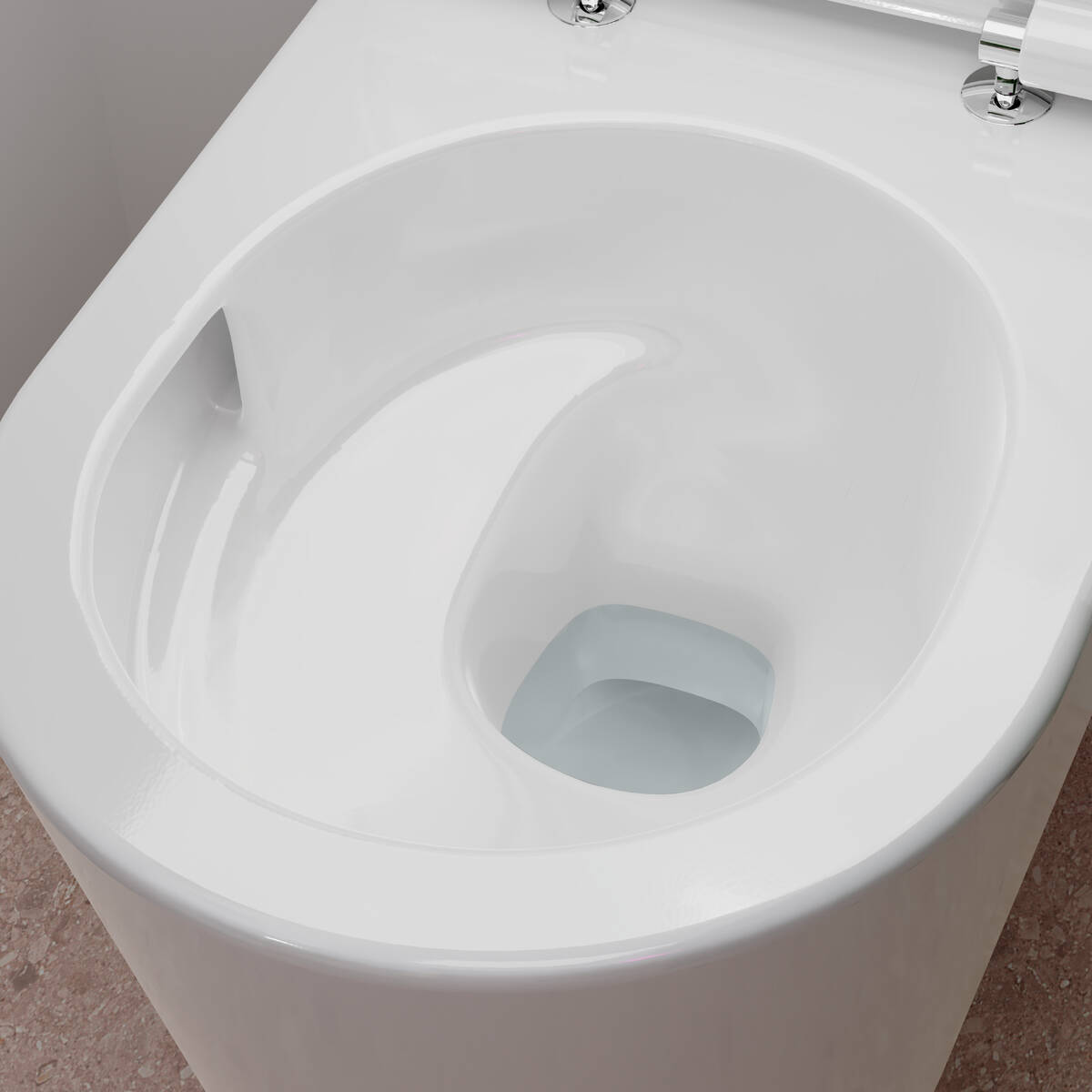 ELU PURA S унітаз підвісний 54*36,6см AquaHelix Flush, HygieneEffect, в комплекте з сиденням Slim з функцією SoftClose and QuickRelease