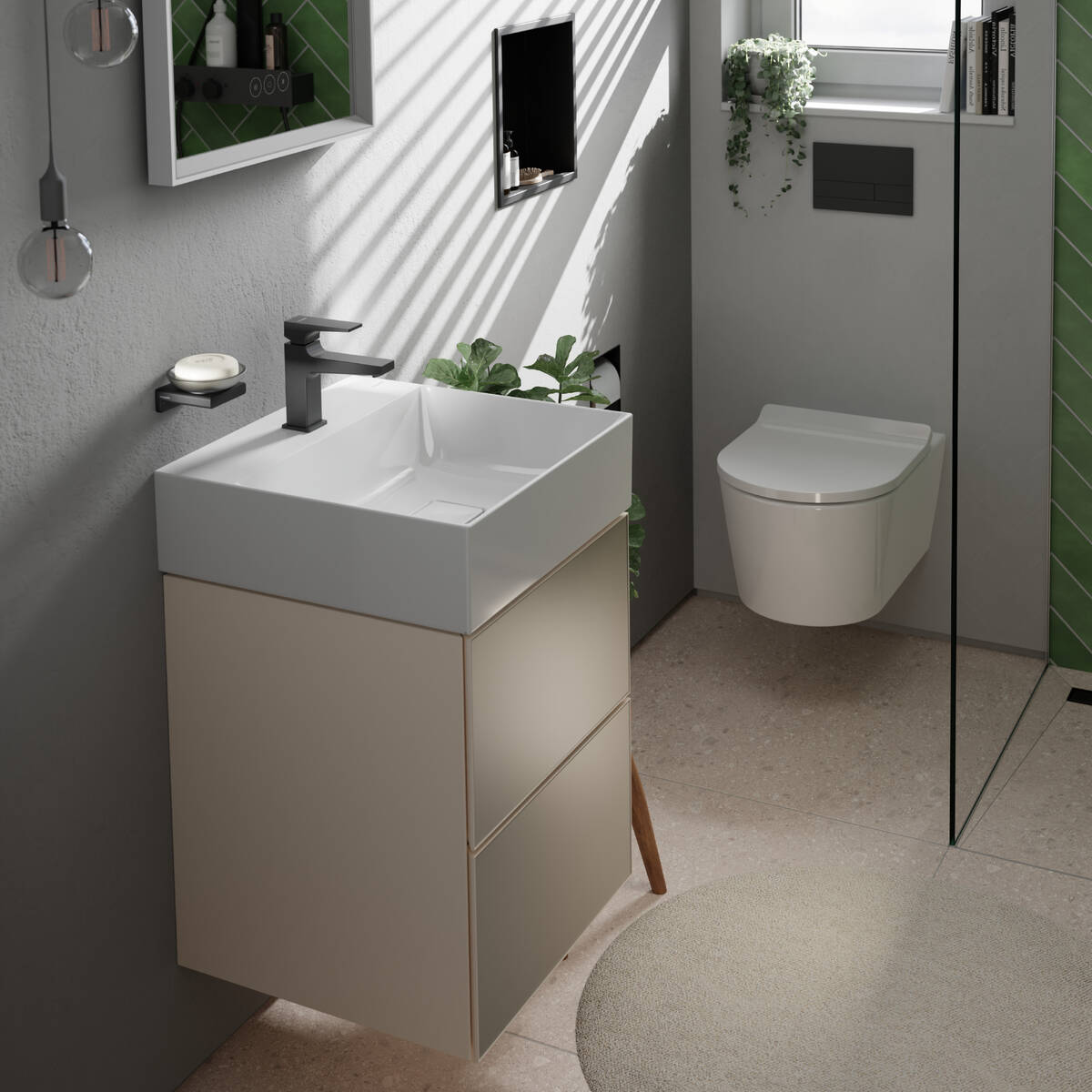 ELU PURA S унітаз підвісний 54*36,6см AquaHelix Flush, HygieneEffect, в комплекте з сиденням Slim з функцією SoftClose and QuickRelease