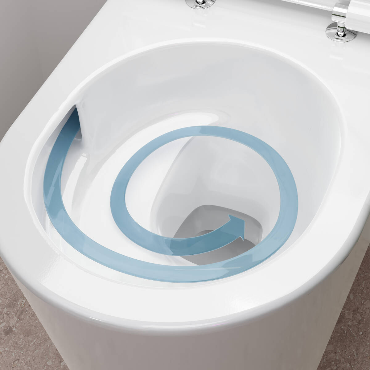 ELU PURA S унітаз підвісний 54*36,6см AquaHelix Flush, HygieneEffect, в комплекте з сиденням Slim з функцією SoftClose and QuickRelease