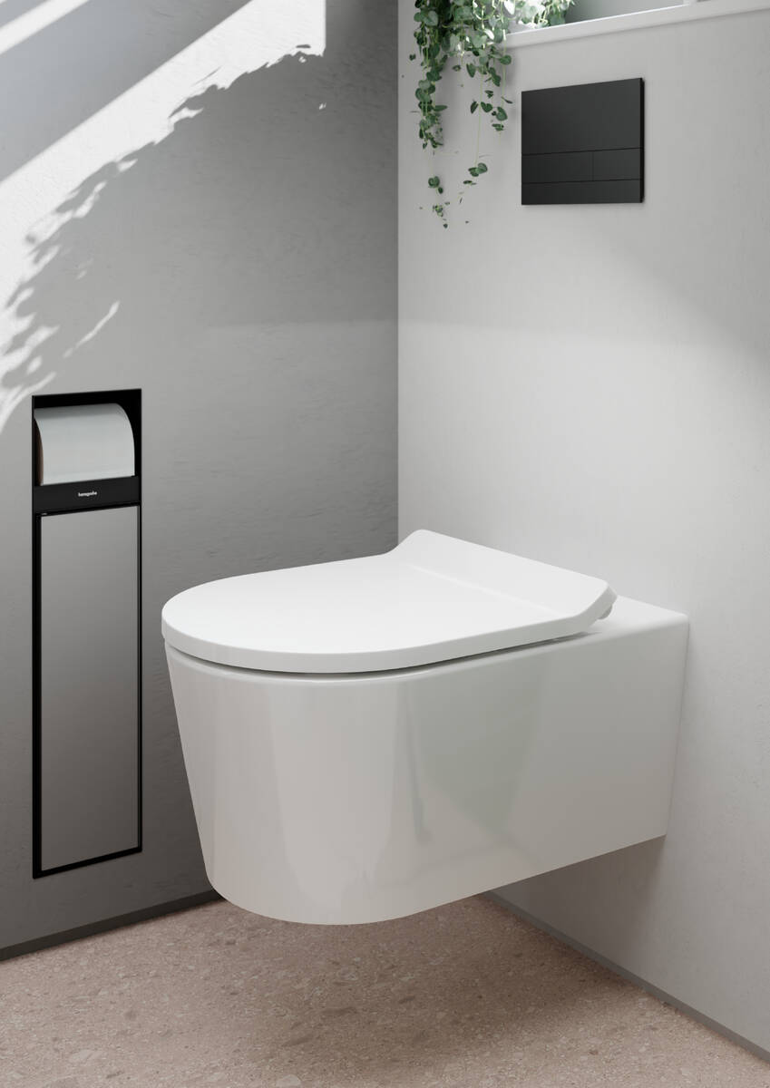 ELU PURA S унітаз підвісний 54*36,6см AquaHelix Flush, HygieneEffect, в комплекте з сиденням Slim з функцією SoftClose and QuickRelease