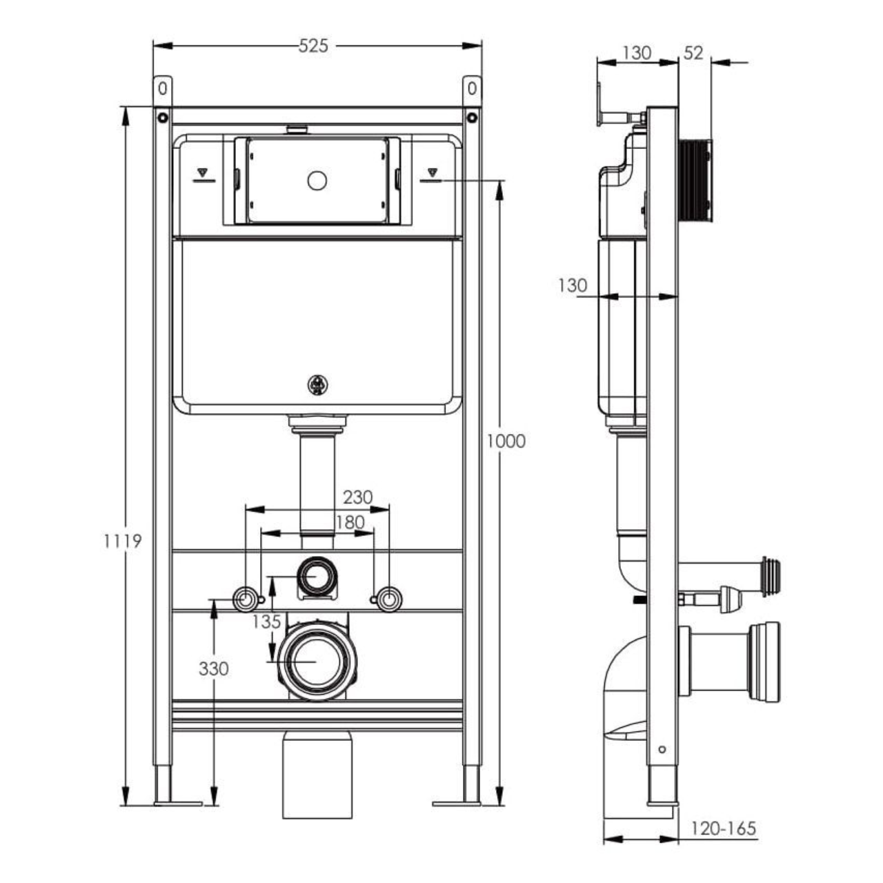 i-FRAME i1210 інсталяція для унітазу (інсталяція, кріплення)