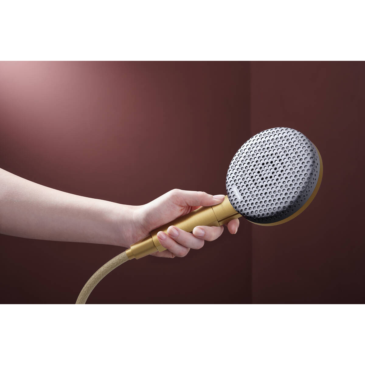 RAINDANCE ALIVE SELECT S ручний душ (3 типи струменів RainAir, PowderRain, Massage), шліфованна бронза