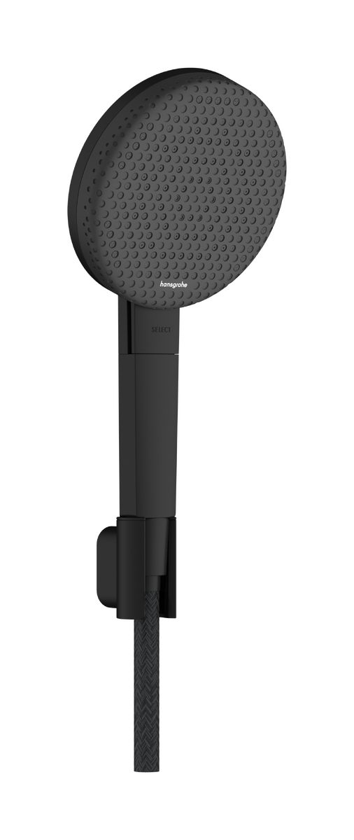 RAINDANCE ALIVE SELECT S душовий набір EcoSmart (ручний душ 3режими, шланг, тримач), чорний матовий