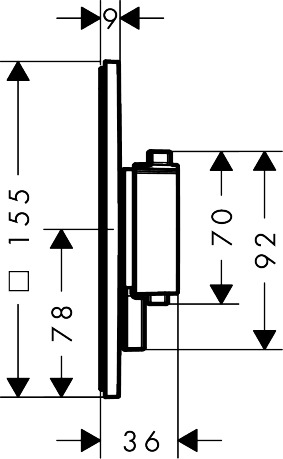 ECOSTAT COMFORT E термостат для 2х споживачів, ПМ, хром