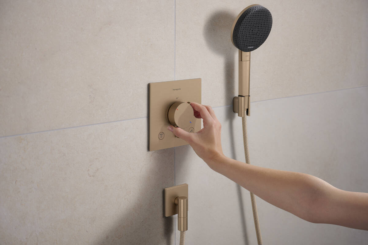 ECOSTAT COMFORT E термостат для 2х споживачів, ПМ, шліфованна бронза