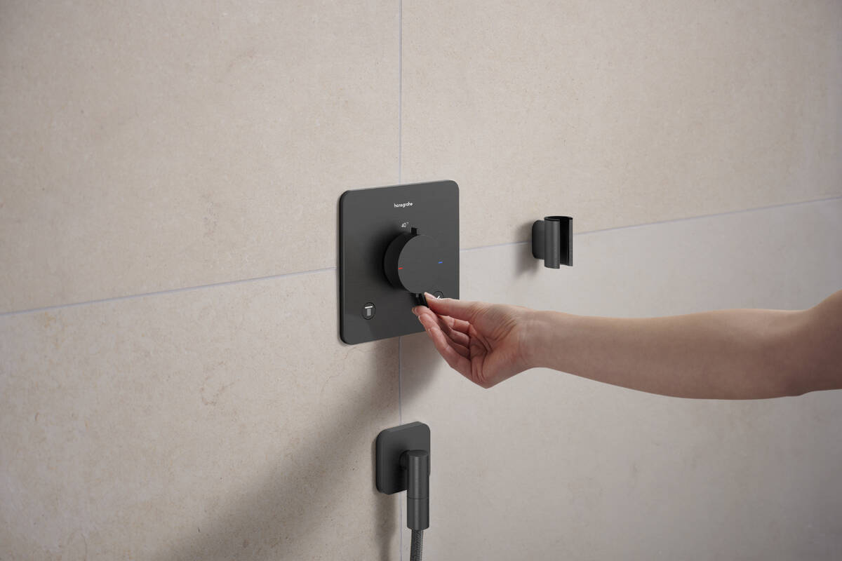 ECOSTAT COMFORT Q термостат для 2х споживачів, ПМ, шліфованний чорний хром