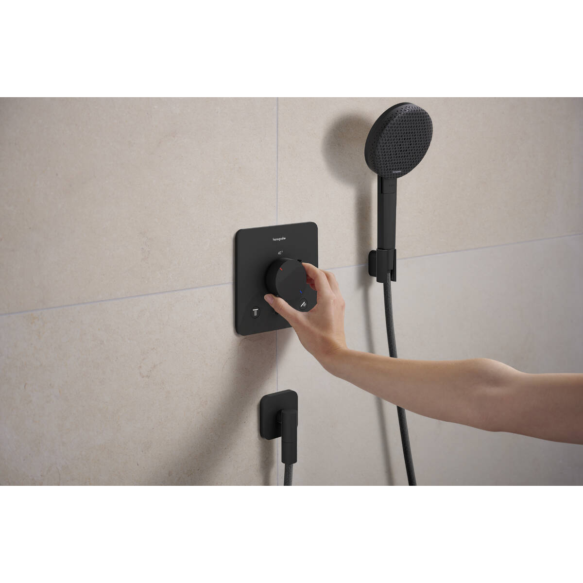 ECOSTAT COMFORT Q термостат для 2х споживачів, ПМ, чорний матовий