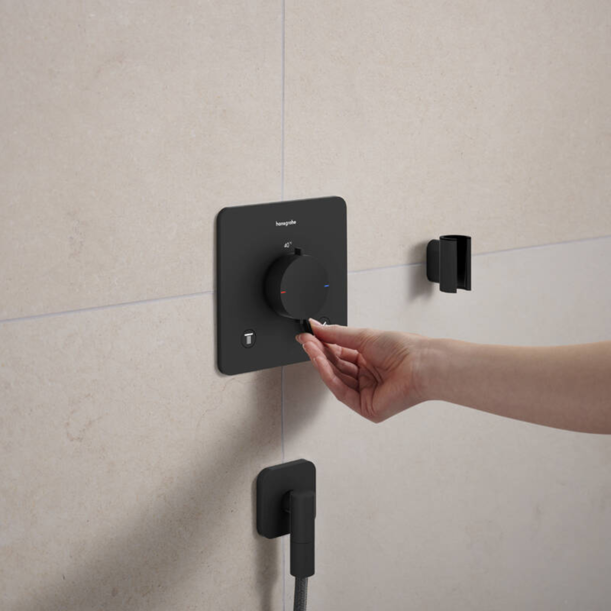 ECOSTAT COMFORT Q термостат для 2х споживачів, ПМ, чорний матовий