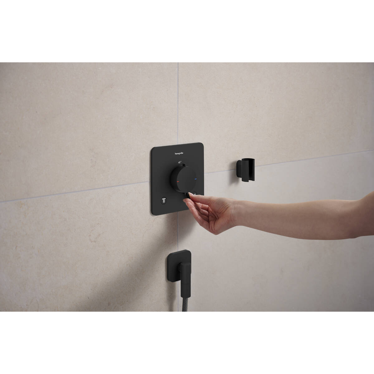 ECOSTAT COMFORT Q термостат для 2х споживачів, ПМ, чорний матовий