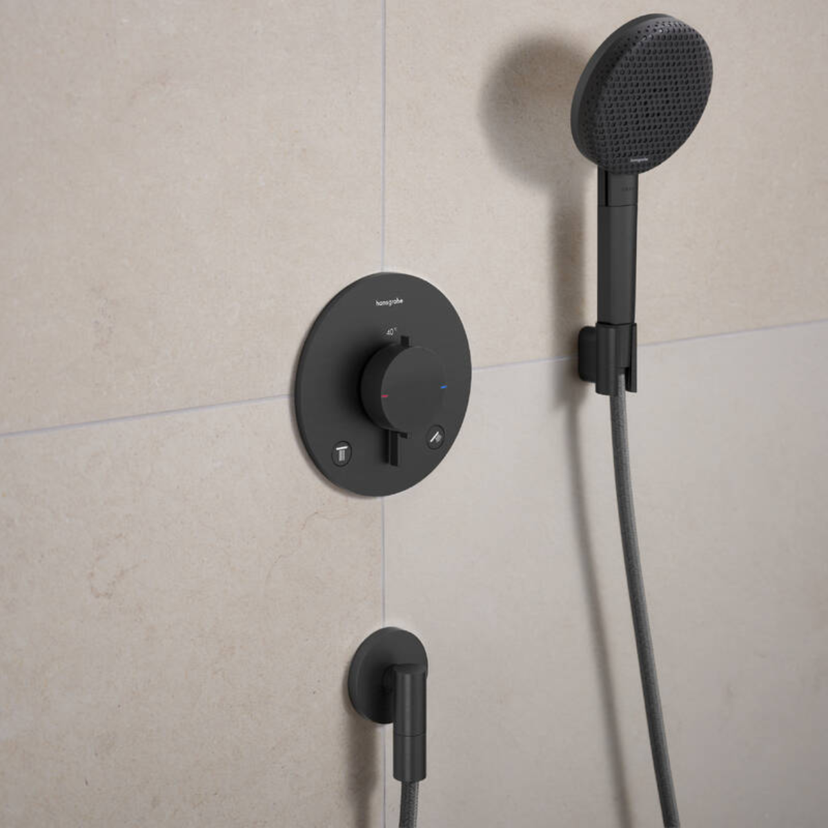 ECOSTAT COMFORT S термостат для 2х споживачів, ПМ, шліфованний чорний хром