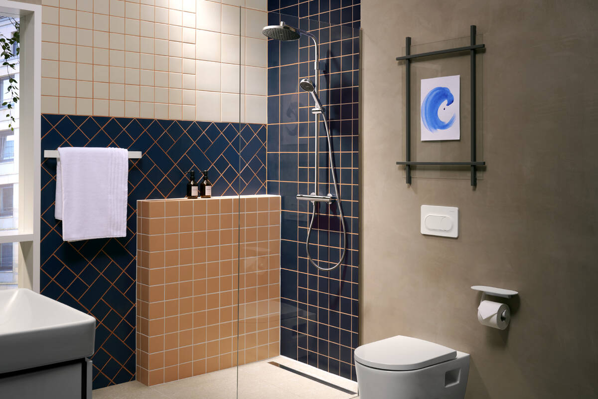 ACTIVERA S 240 1jet EcoSmart Showerpipe душова система з термостатом, хром