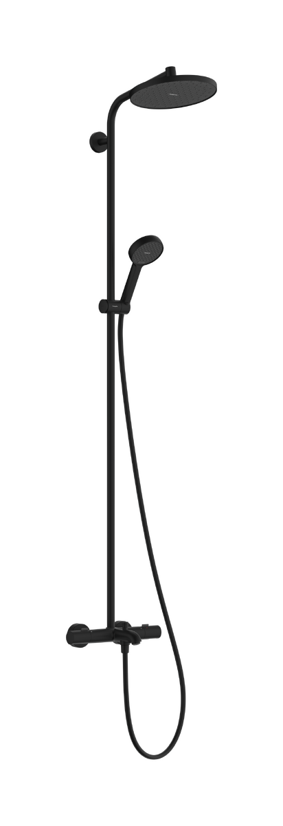 ACTIVERA S 240 1jet EcoSmart Showerpipe душова система з термостатом для ванни, чорний матовий