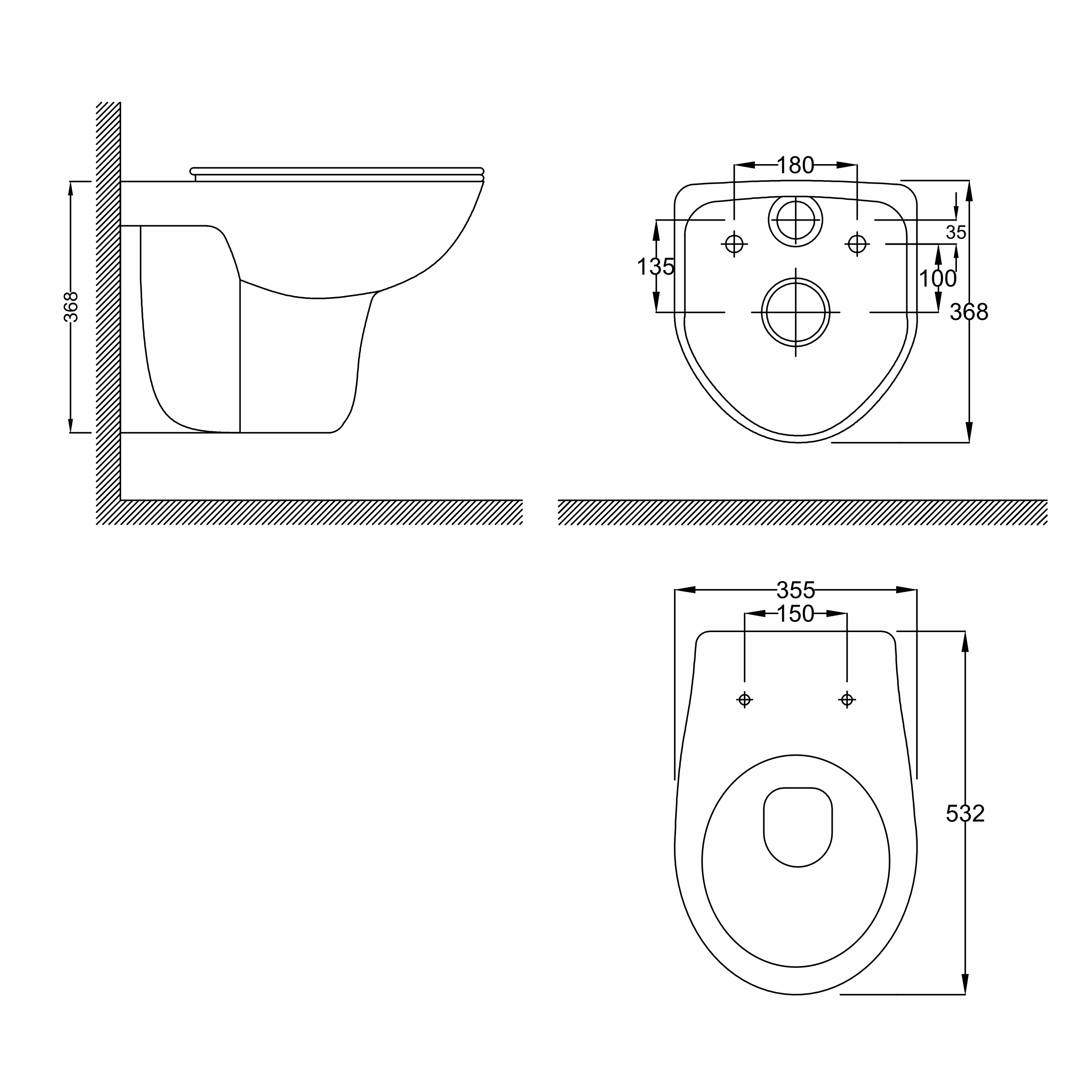 Набір інсталяційний: FLIP Rimless підвісний унітаз, сидіння +458.103.00.1 DUOFIX Basic