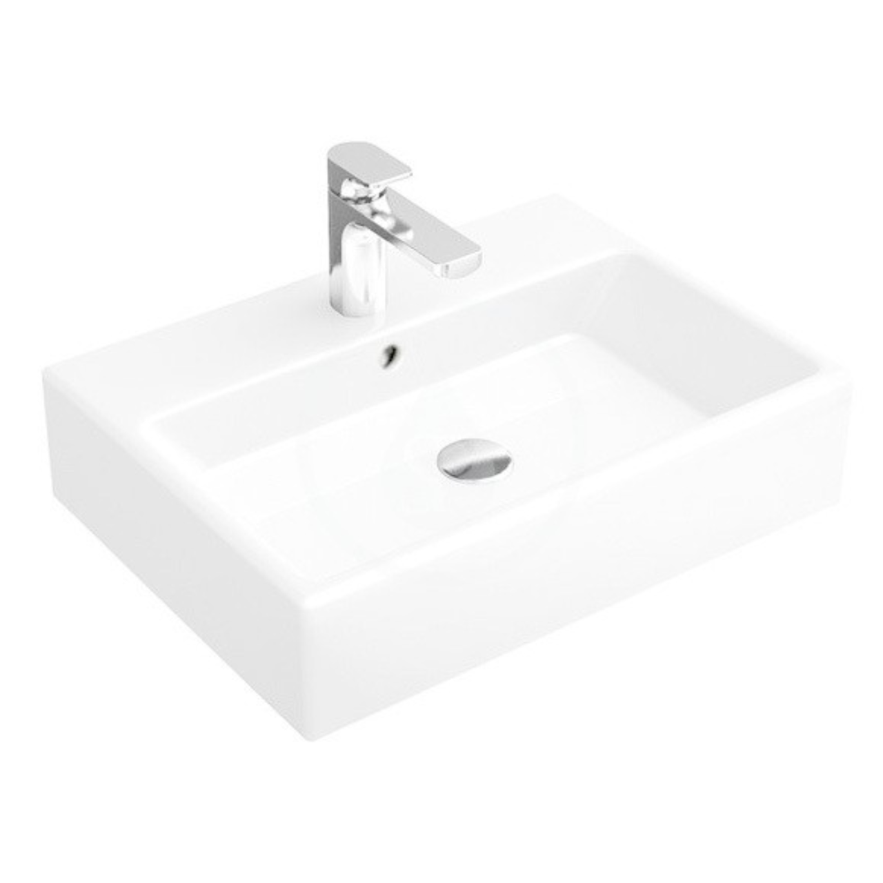 MEMENTO умивальник меблевий  60*42см, з отв, з переливом, Star White CeramicPlus