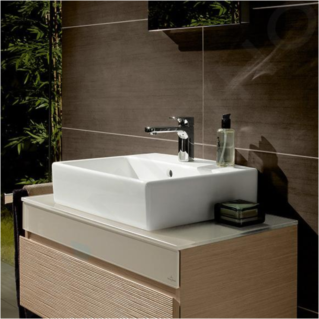 MEMENTO умивальник меблевий  60*42см, з отв, з переливом, Star White CeramicPlus