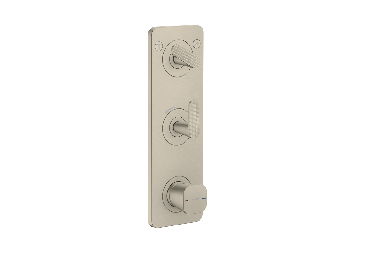 AXOR CITTERIO C термостат 38*12см,  для 2х споживачів, ПМ, шліфованний нікель