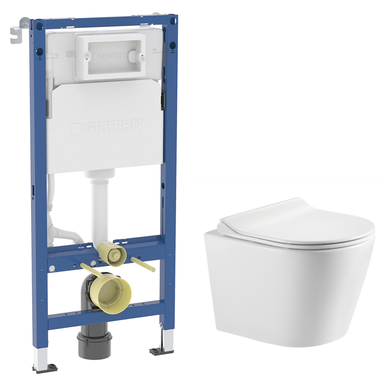 Набір інсталяційний: DOBRY c06822200 унітаз twist, сидіння duroplast +458.103.00.2 DUOFIX Basic інсталяція для унітазу, без клавіші