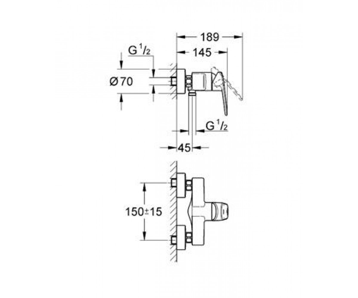 EUROPLUS NEW-змішувач GROHE 33577002 для душу