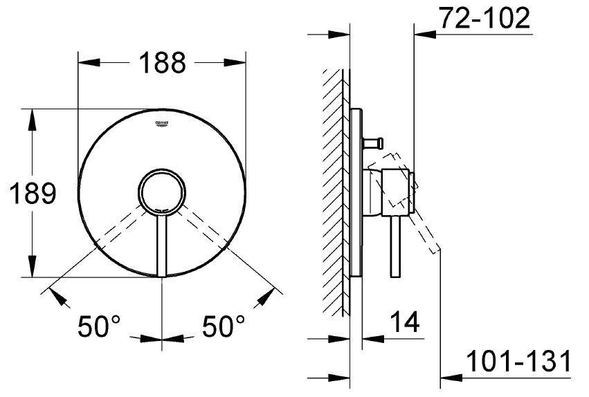 ATRIO-змішувач для душа GROHE 19463001