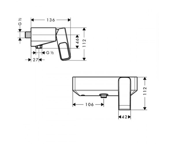 Axor Urquiola - змішувач для душу HANSGROHE 11620000