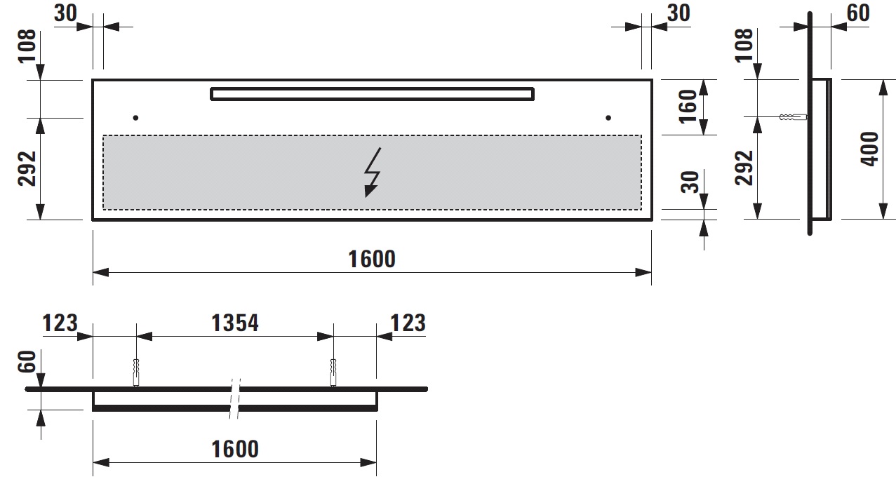 ALESSI  ONEvolution Дзеркало*1600  з подсветкой