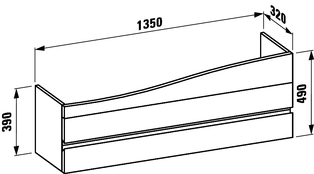 Alessi OnEvolution Тумба пiд мийку свiтлий горіх *1250