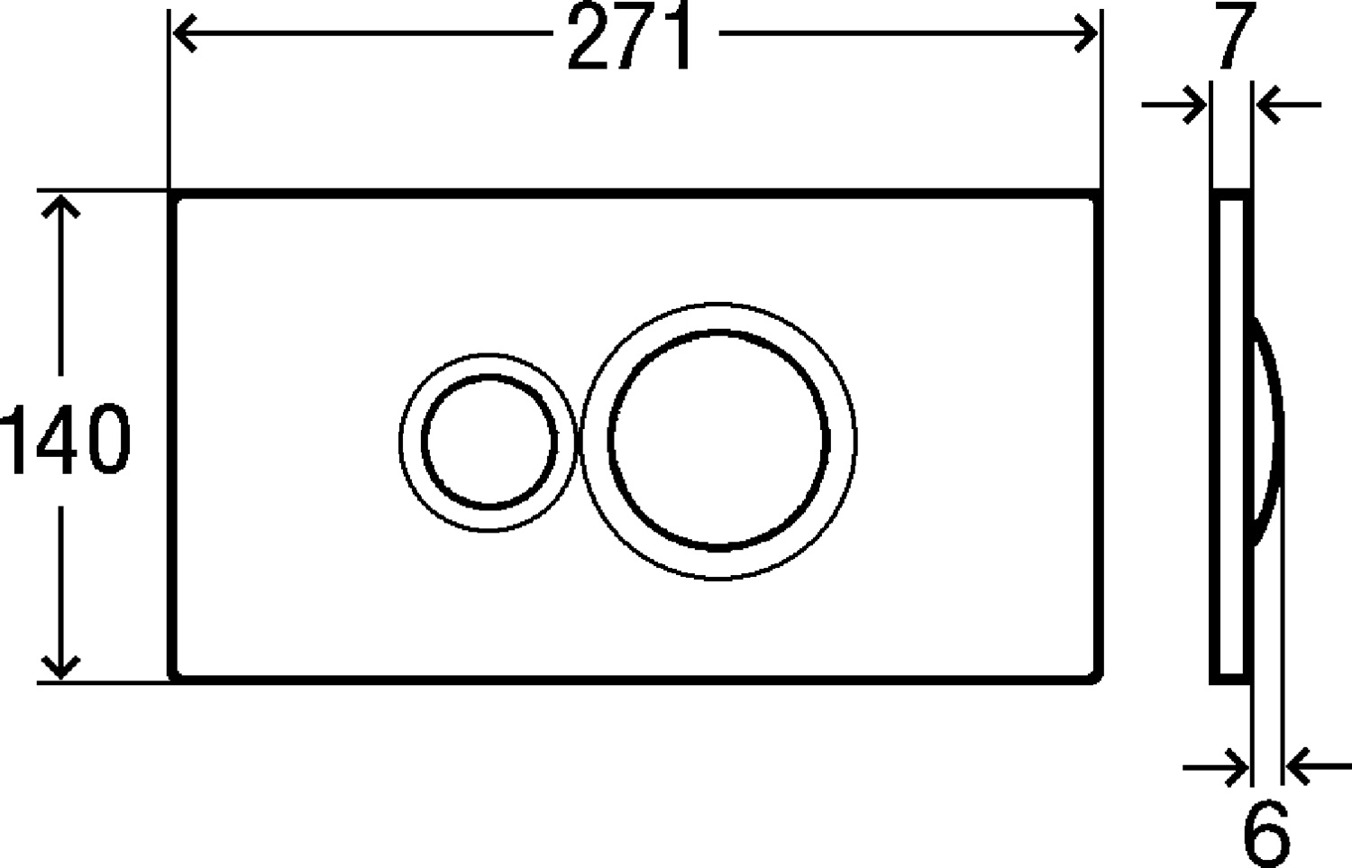 Кнопка змиву Visign for Style 10, хром (596323)