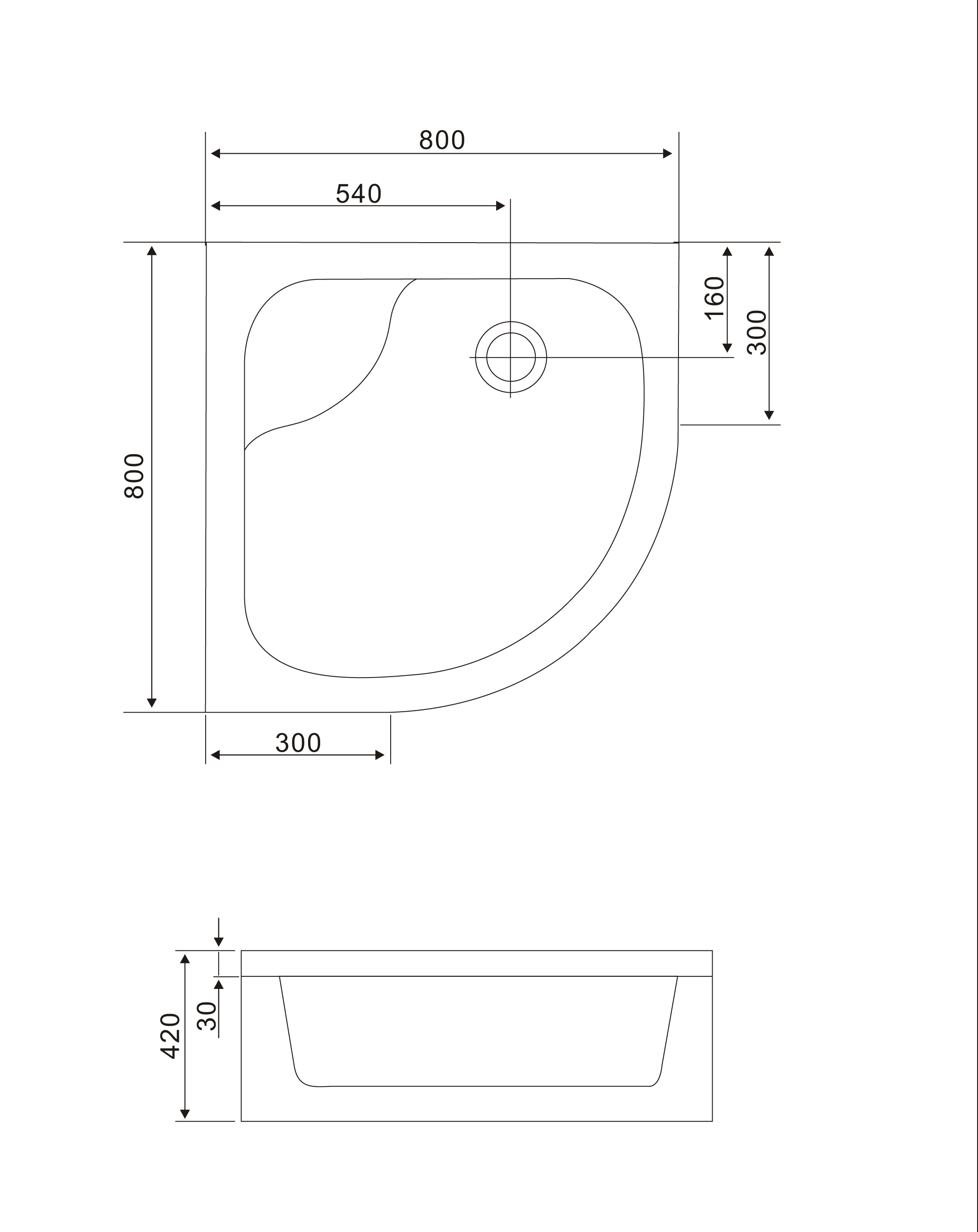 TISZA MELY душова кабіна 80*80*200см, на глибокому піддоні, профіль білий, скло Zuzmara