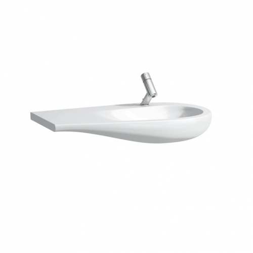 ALESSI ONE раковина-стiлешниця 90*50*16,5см, накладна, лiвосторон. крило-поличка, з отв.пiд змiш., з покриттям LCC