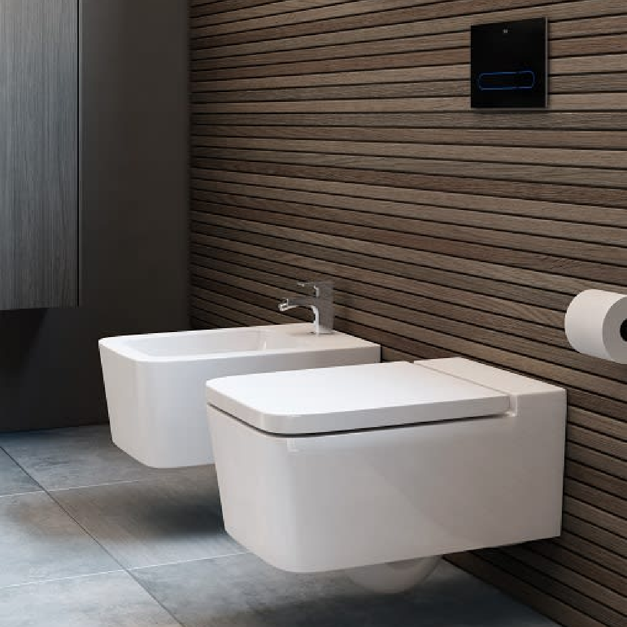 INSPIRA Square унiтаз 370*560*440мм, пiдвiсний, квадратний, Rimless, горизонтальний випуск