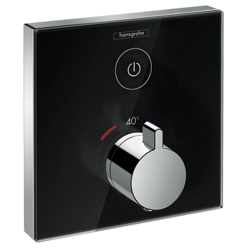 ShowerSelect Термостат  для одного споживача, скляний, ПМ, чорний/хром