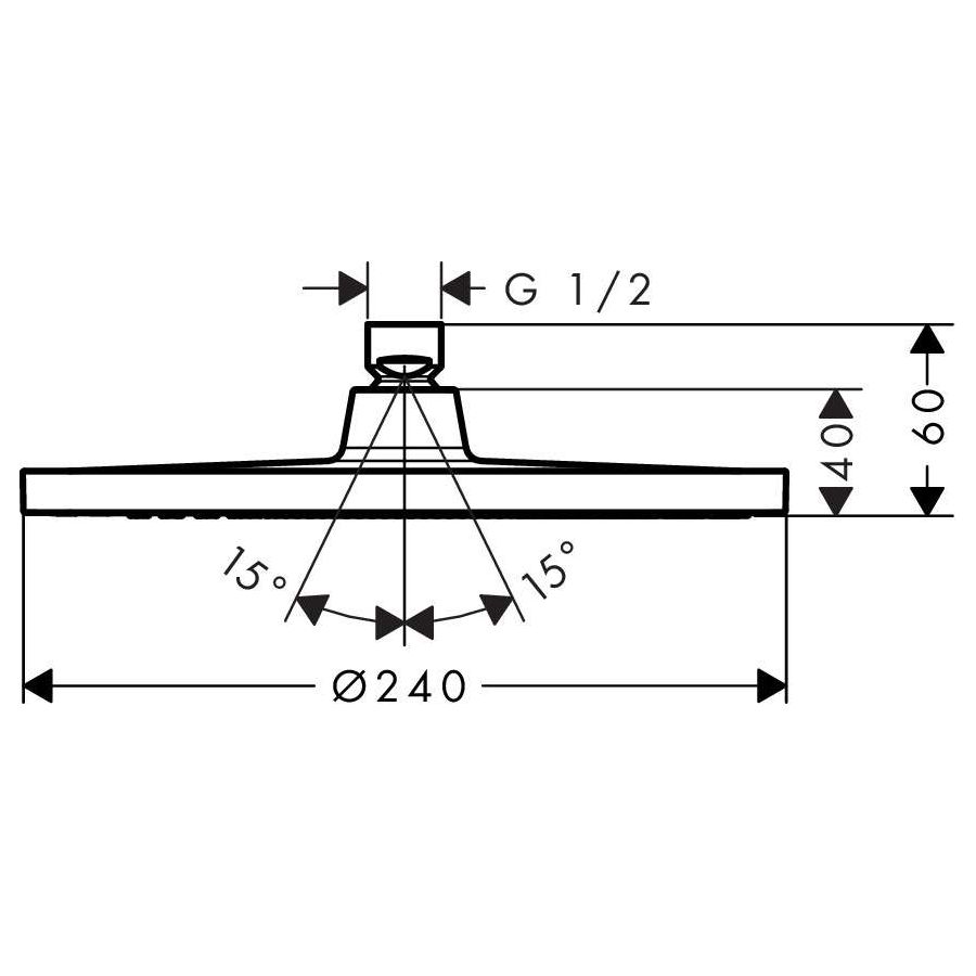 Crometta S 240 1jet Верхнiй душ