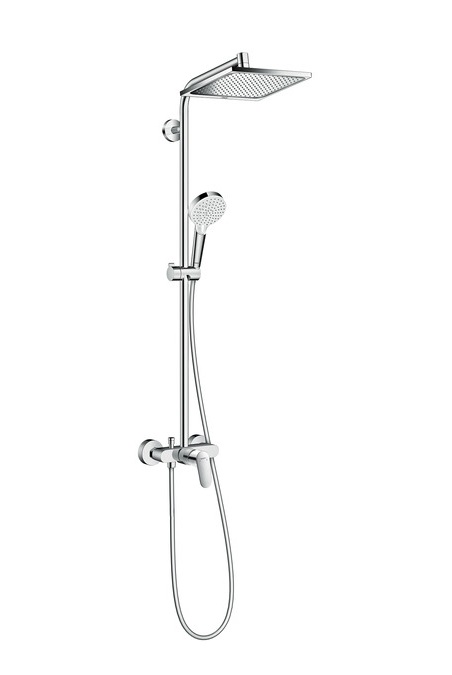 Crometta E 240 1jet Showerpipe Душова система з одноважiльнийним змішувачем, хром