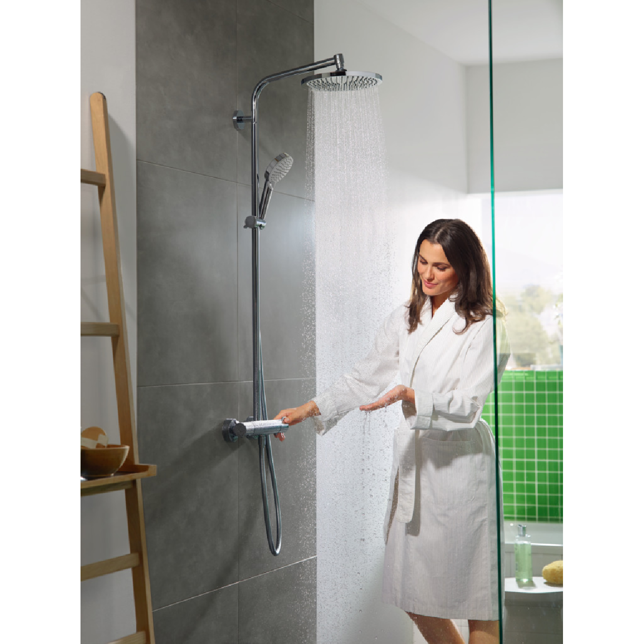 Crometta S 240 1jet Showerpipe Душова система з термостатом, хром