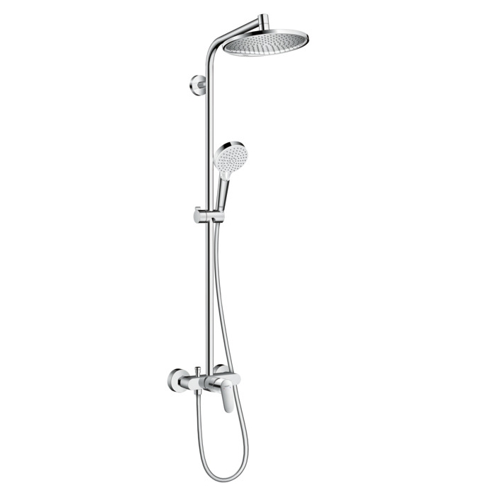 Crometta S 240 1jet Showerpipe Душова система з одноважiльнийним змішувачем, хром