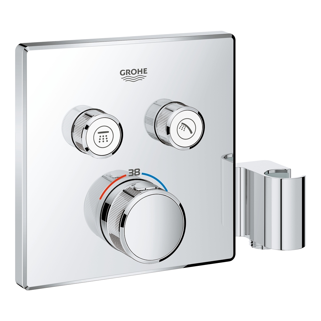 Grohtherm SmartControl Термостат для душу, зовнішня частина, на 2 споживача, з вбудованим утримувачем ручного душу