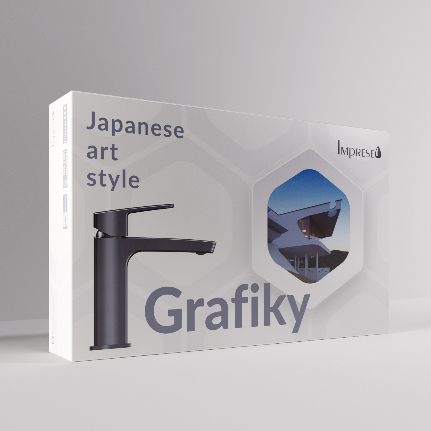 GRAFIKY змішувач для умивальника високий, чорний нікель, 35 мм
