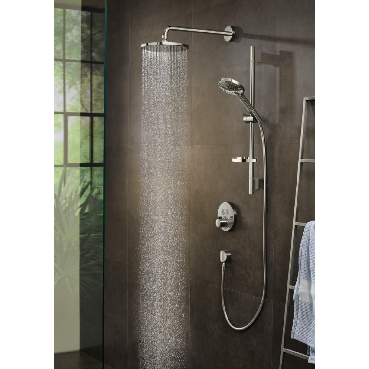 Raindance S Верхнiй душ S 240 1 jet, з тримачем, PowderRain, хром