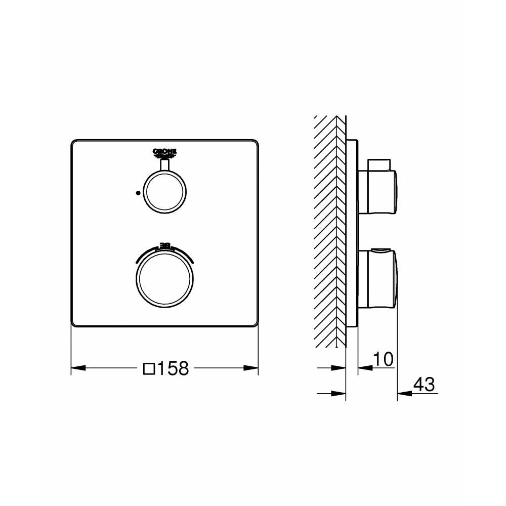 Змішувач для душа GROHE GROHTHERM 24078000