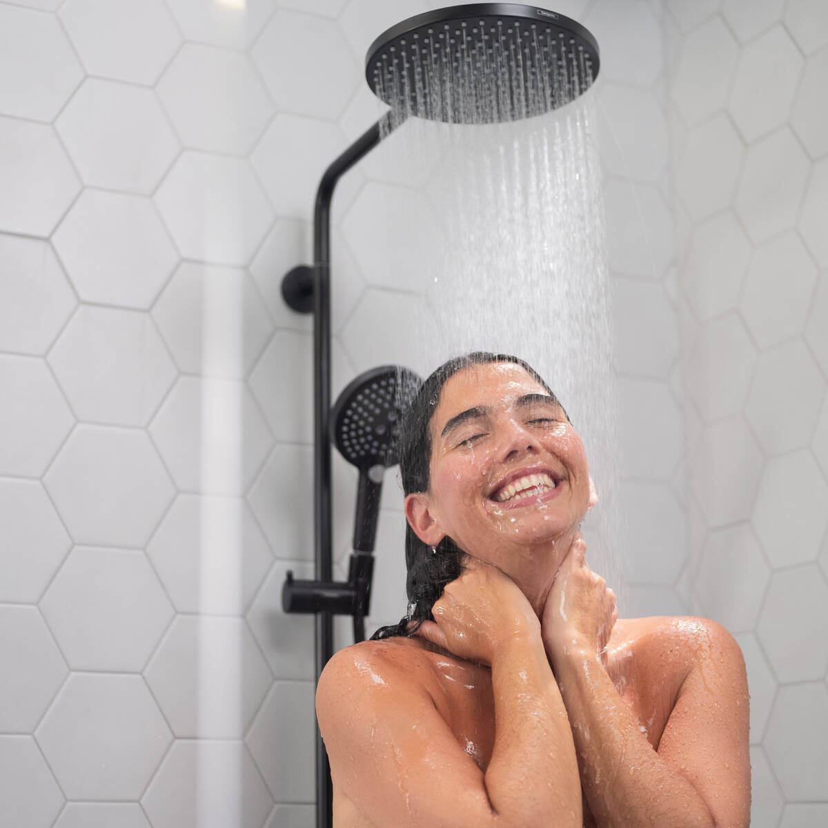 Raindance Select S Душова система Showerpipe 240 1jet P, з термостатом, колiр покриття матовий чорний