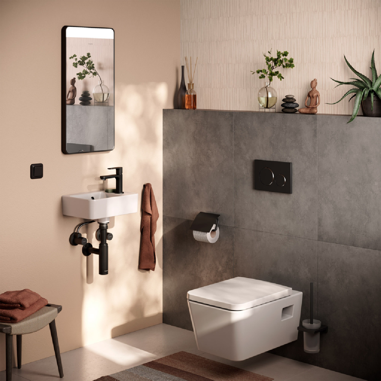 Flowstar S Дизайнерський сифон, матовий чорний