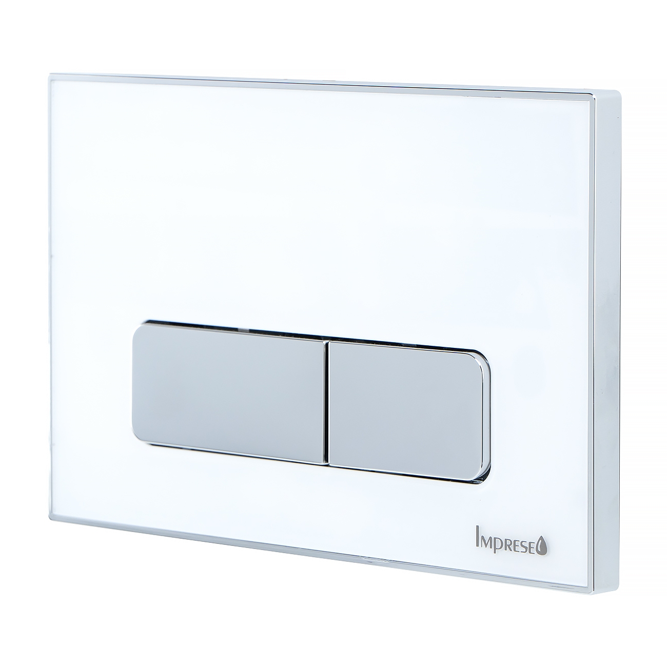 IMPRESE i7110, клавіша змиву, білий глянець, вставка з акрилу
