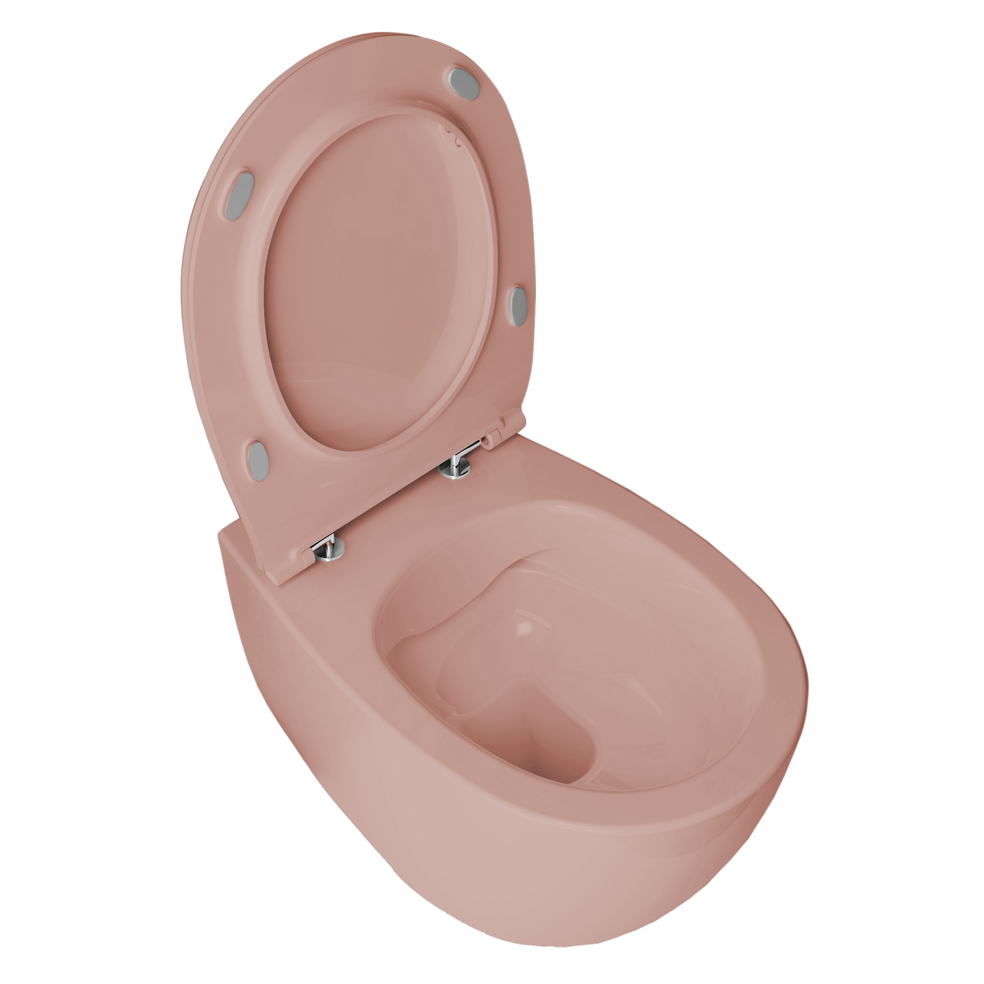 DAMA di VENEZIA унітаз підвісний безобідковий 36,3*51*40см, з сидінням Slim Soft Close, matt salmon