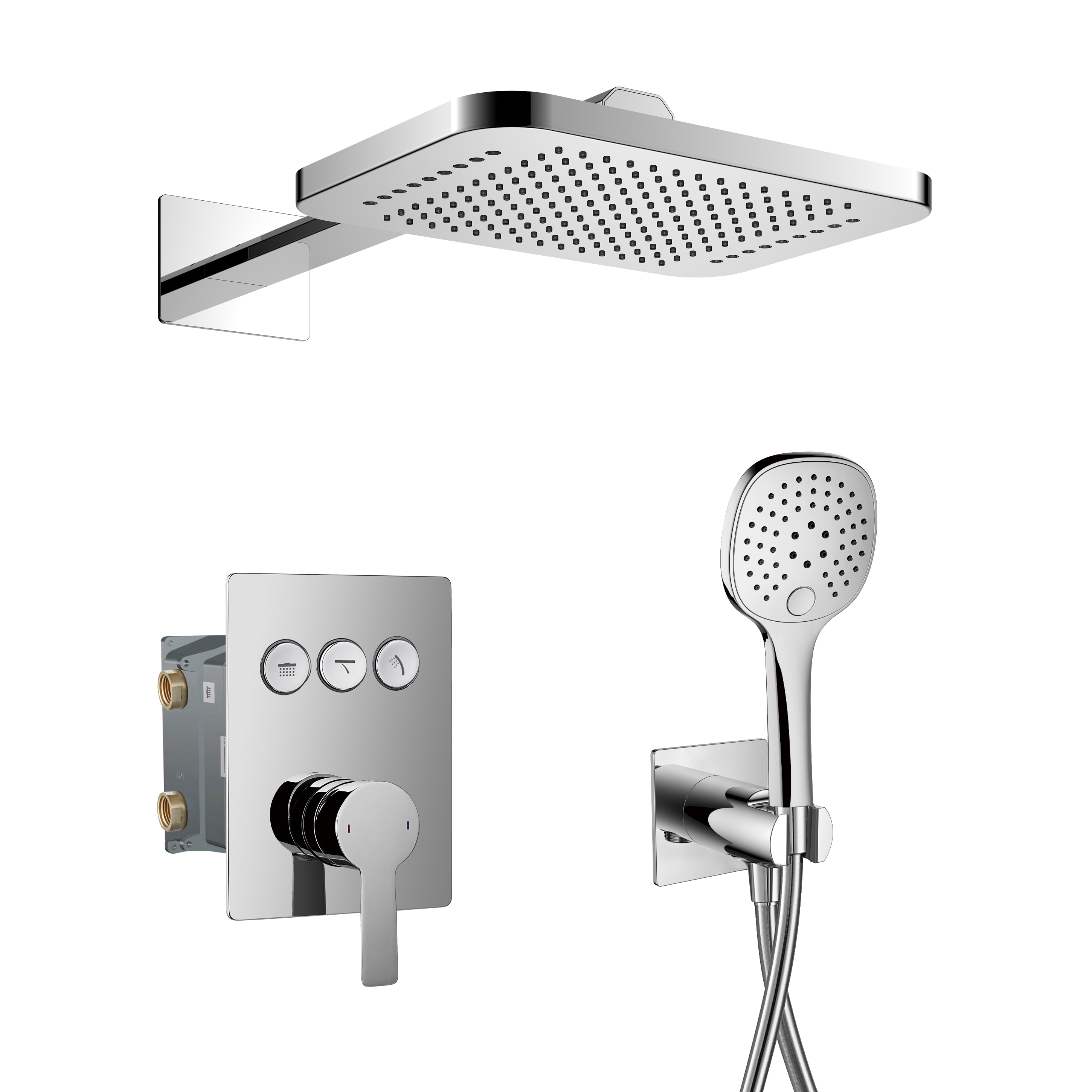 Smart Click System встановлення душевної (ZMK101901202 + ZMK101901100 + ZMK101901101 (№: 1-2) + ZMK101901101 (№: 2-2), Chrome)