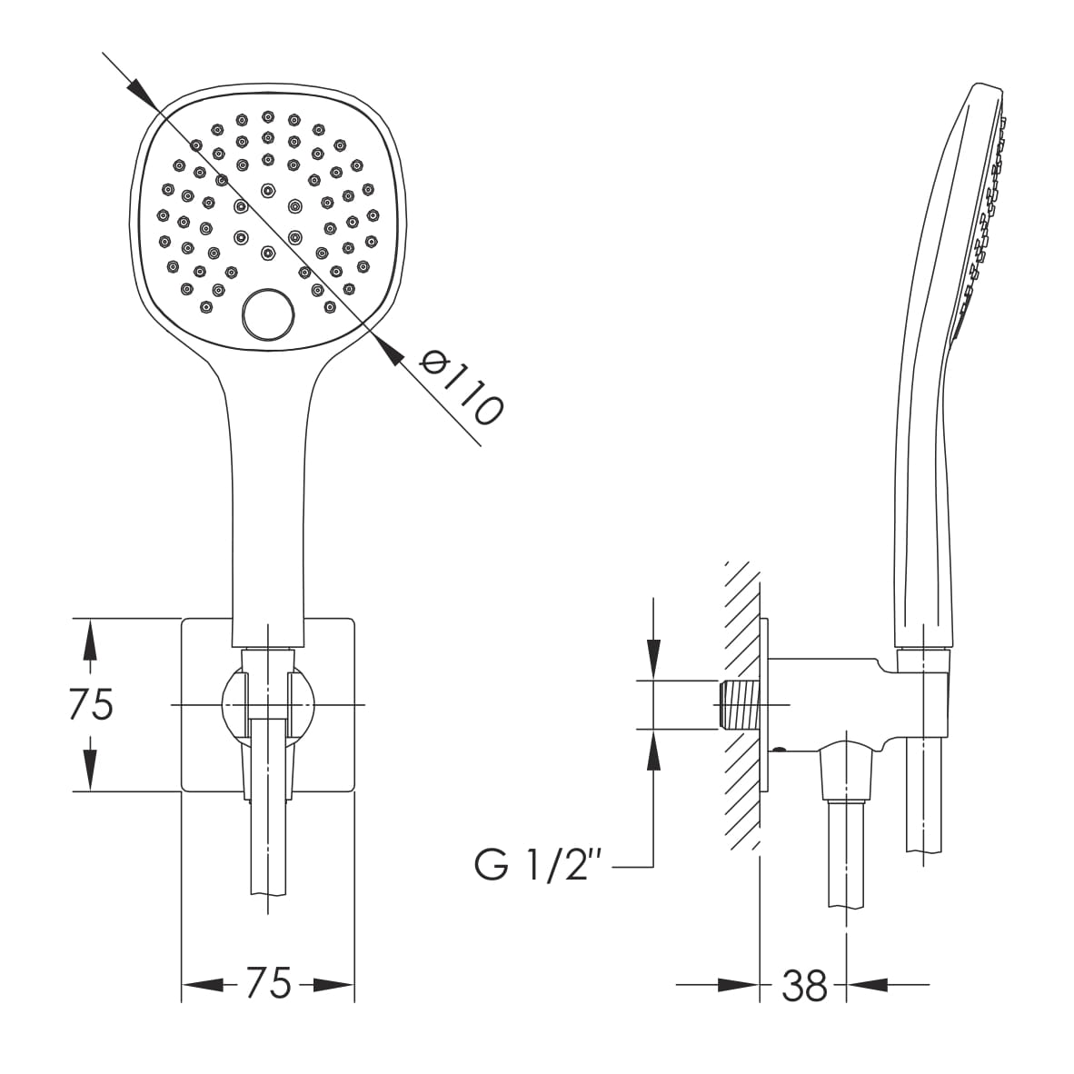 Smart Click System встановлення душевної (ZMK101901202 + ZMK101901100 + ZMK101901101 (№: 1-2) + ZMK101901101 (№: 2-2), Chrome)