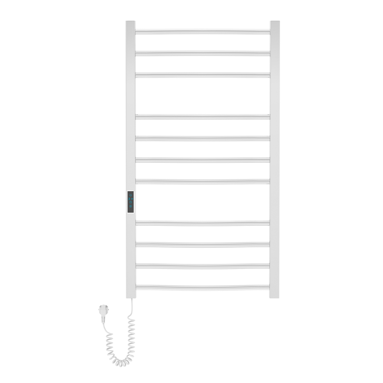 i-HEAT рушникосушарка електро, 120W, 500 * 900мм, AISI 304, 11п. (4-4-3) коло, стійки квадрат, таймер, терморегулятор, сталь полірована, лівий