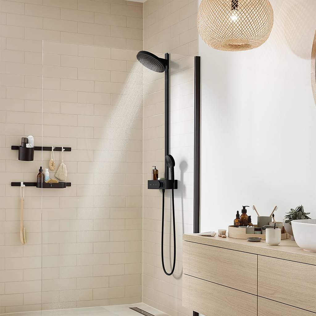 PULSIFY Showerpipe душова  система 260 з термостатом , чорний матовий