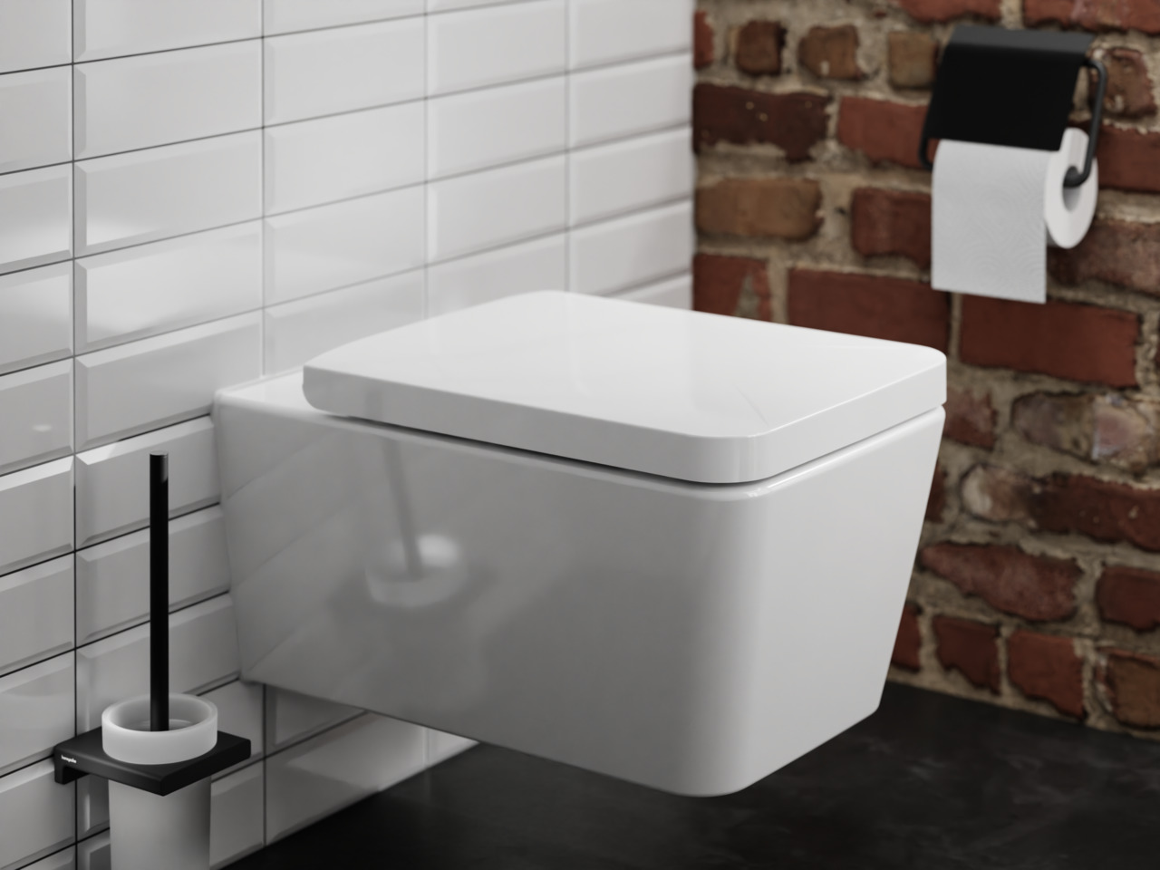 Тримач туалетного паперу HANSGROHE ADDSTORIS 41753670, чорний