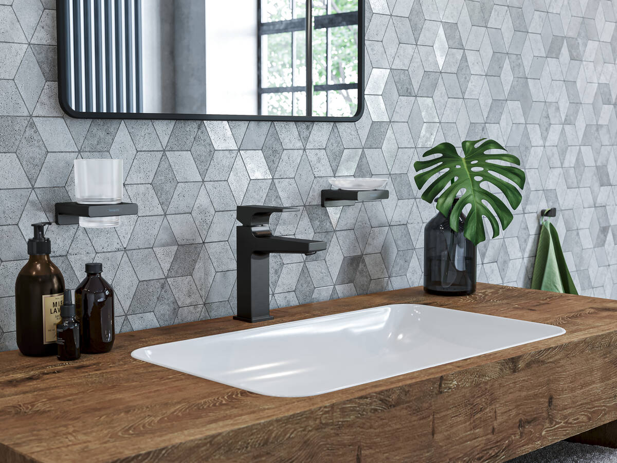Склянка для ванної кімнати HANSGROHE ADDSTORIS 41749670, чорний